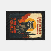 Funny Raccoon Nature Wildlife Outdoor Graphic Sarc Fleecedecke (Vorderseite (Horizontal))