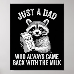 Funny Raccoon nur ein Vater, der immer wieder mit Poster