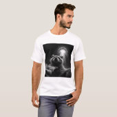 Funny Raccoon Pizza UFO Selfie T-Shirt  (Vorne ganz)