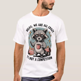 Funny Raccoon Positive Vibes T-Shirt