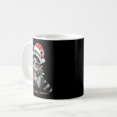 Funny Raccoon Santa Hat Animals Lovers Ugly Christ Kaffeetasse (Vorderseite Links)