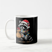Funny Raccoon Santa Hat Animals Lovers Ugly Christ Kaffeetasse (Links)
