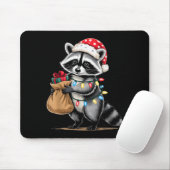 Funny Raccoon Santa Hat Animals Lovers Ugly Christ Mousepad (Mit Mouse)