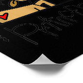 Funny Raccoon Santa Hat Christmas Tree Lights Paja Poster (Ecke)