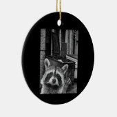 Funny Raccoon Selfie Raccoon Keramik Ornament (Rechts)