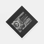 Funny Raccoon Selfie Raccoon Serviette (Ecke)