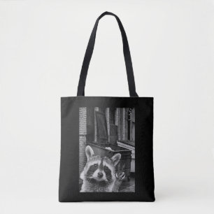 Funny Raccoon Selfie Raccoon Tasche