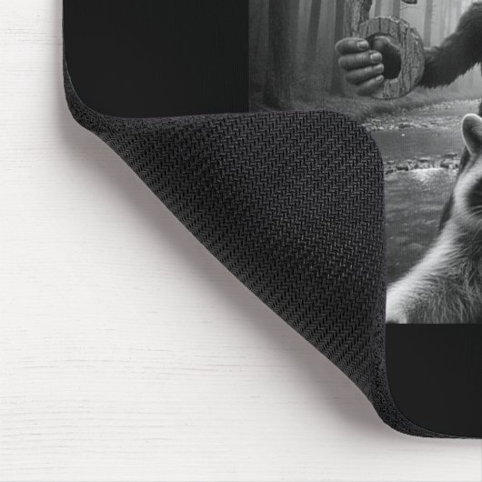 Funny Raccoon Selfie With Bigfoot 67 Six Seven Mem Mousepad (Ecke)
