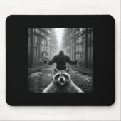 Funny Raccoon Selfie With Bigfoot 67 Six Seven Mem Mousepad (Vorne)