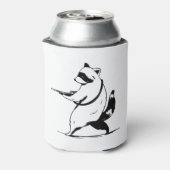 Funny Raccoon Shooter Dosenkühler (Kanne Rückseite)