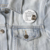 Funny Raccoon Spirit Animal Spaß Niedlich Wasserfa Button (Beispiel)