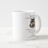 Funny Raccoon Spirit Animal Spaß Niedlich Wasserfa Jumbo-Tasse (Vorderseite Rechts)