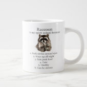 Funny Raccoon Spirit Animal Spaß Niedlich Wasserfa Jumbo-Tasse (Rechts)