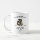 Funny Raccoon Spirit Animal Spaß Niedlich Wasserfa Kaffeetasse (Links)