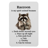 Funny Raccoon Spirit Animal Spaß Niedlich Wasserfa Magnet (Vertikal)