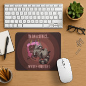 Funny Raccoon Strict Ganz Food Diät Cartoon Mousepad