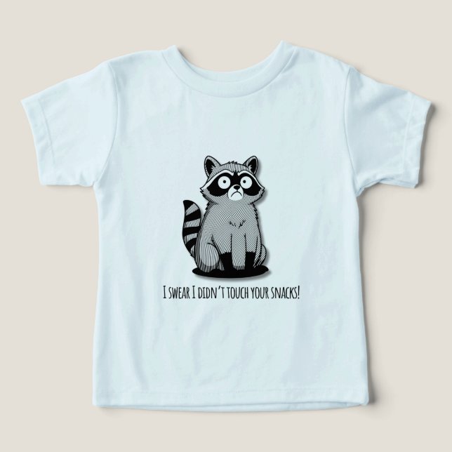 Funny Raccoon T-Shirt “I Swear I Didn’t Touch  (Design Vorderseite)