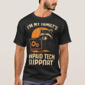 Funny Raccoon Tech Lover Graphic Tee Computer Geek (Vorderseite)