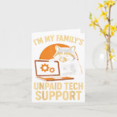 Funny Raccoon Tech Lover Graphic Tee Computer Geek Karte (Gelbe Blume)