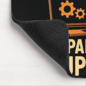 Funny Raccoon Tech Lover Graphic Tee Computer Geek Mousepad (Ecke)