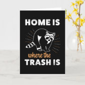 Funny Raccoon Trash panda Racoon Geschenk Karte (Gelbe Blume)