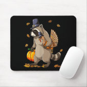 Funny Raccoon Turkey Pumpkin Thanksgiving Gift Men Mousepad (Mit Mouse)