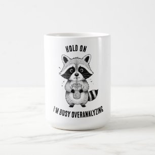 Funny Raccoon überdenkt Tasse von Zitaten   Niedli