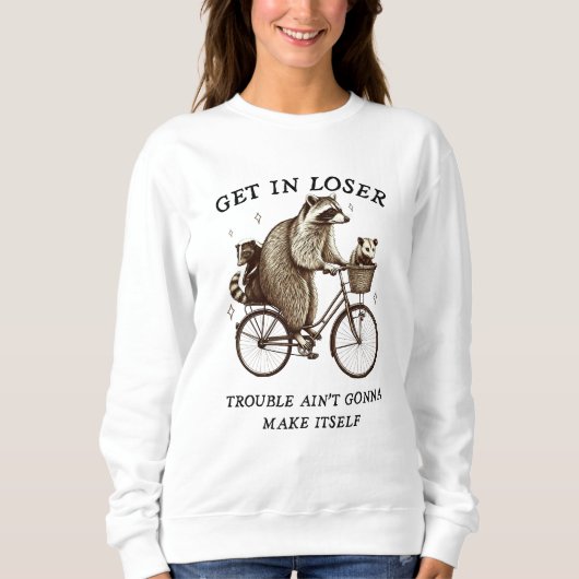 Funny raccoon und opossum sweatshirt (Vorderseite)