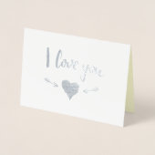 Funny Raccoon Valentinstag Folienkarte (Vorderseite)