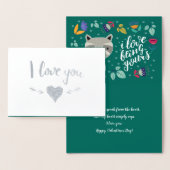 Funny Raccoon Valentinstag Folienkarte (Anzeige)