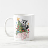 Funny Raccoon Weihnachtsmüll Panda Xmas Kaffeetasse (Links)