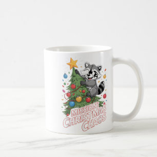 Funny Raccoon Weihnachtsmüll Panda Xmas Kaffeetasse