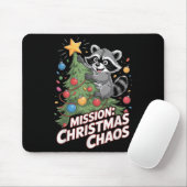 Funny Raccoon Weihnachtsmüll Panda Xmas Mousepad (Mit Mouse)