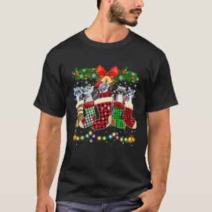 Funny Raccoon Weihnachtssocken Kostüm Merry Xmas T-Shirt