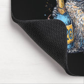 Funny Raccoon With Champagne Disco Ball New Years Mousepad (Ecke)