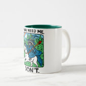 Funny Raccoon Wizard Trash Panda Coffee Hilarious Zweifarbige Tasse (VorderseiteRechts)