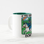 Funny Raccoon Wizard Trash Panda Coffee Hilarious Zweifarbige Tasse (Vorderseite Links)