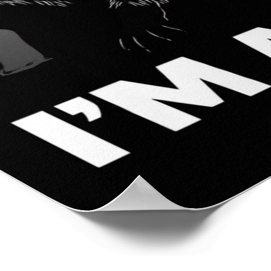 Funny Raccoon Zitat - Zunächst einmal bin ich ein Poster (Ecke)