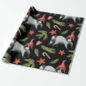 Funny Raccoons Black | Weihnachten Tree Wrapping P Geschenkpapier (Ungerollt)