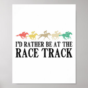 Funny Race Track Racing Geschenk Männer Frauen Coo Poster