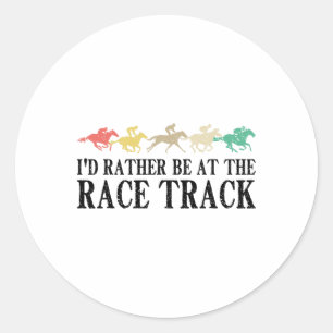 Funny Race Track Racing Geschenk Männer Frauen Coo Runder Aufkleber