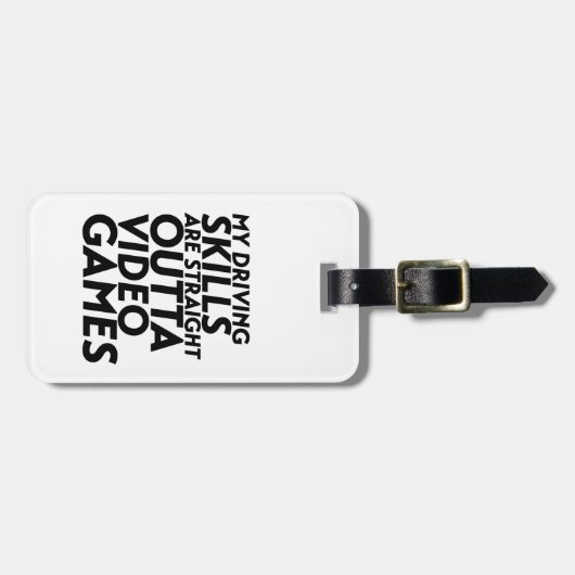 Funny Racing Car Video Games für Nerd Geek Gamer Gepäckanhänger (Vorderseite horizontal)