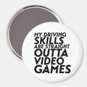 Funny Racing Car Video Games für Nerd Geek Gamer Magnet (Vorderseite/Rückseite)