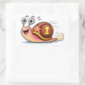 Funny Racing Snail Cartoon Character Sticker (Tasche)
