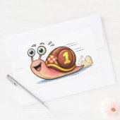 Funny Racing Snail Cartoon Character Sticker (Umschlag)