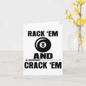 Funny Rack Em und Crack Em Billiard Pool Billard Karte (Gelbe Blume)