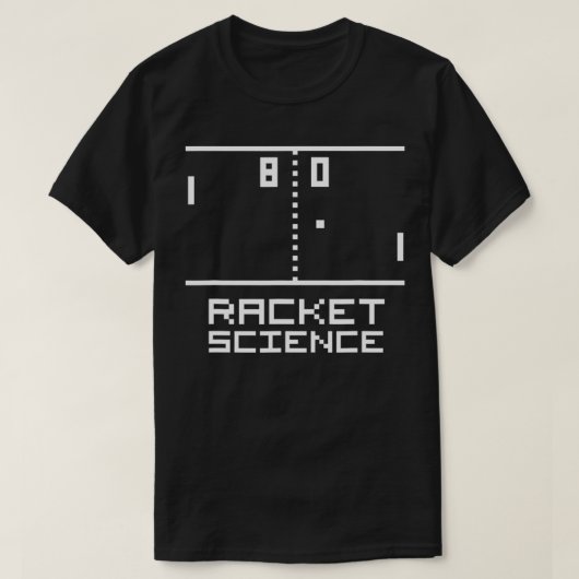 Funny RACKET SCIENCE Ping Pong  80s Video Game Arc T-Shirt (Design vorne)