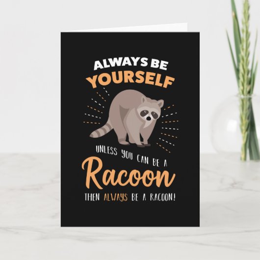 Funny Racoon Lover Gift - Niedlicher Raccoon Karte (Vorderseite)