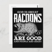 Funny Racoon Spaß Trash Panda Postkarte (Vorne/Hinten)