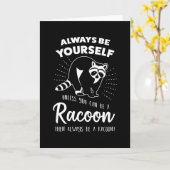 Funny Racoon Trash panda Raccoon Geschenk Karte (Gelbe Blume)
